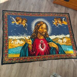 Vintage ✨Sacred Heart of Jesus Tapestry